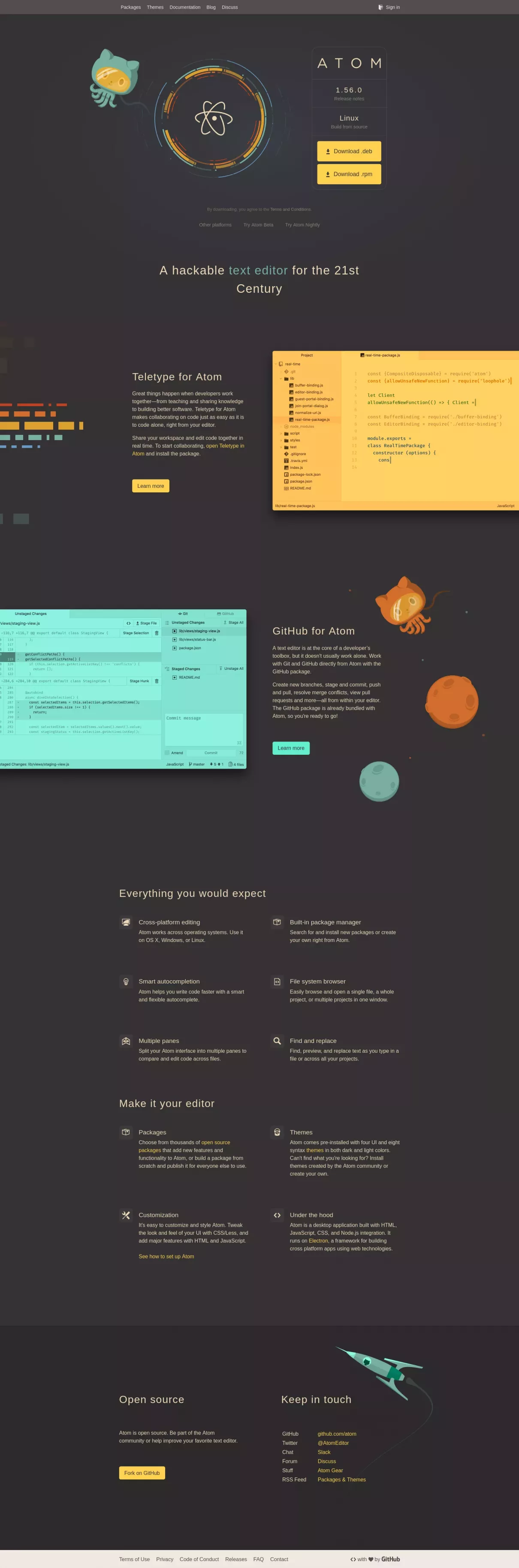 Atom io Web Design screenshot