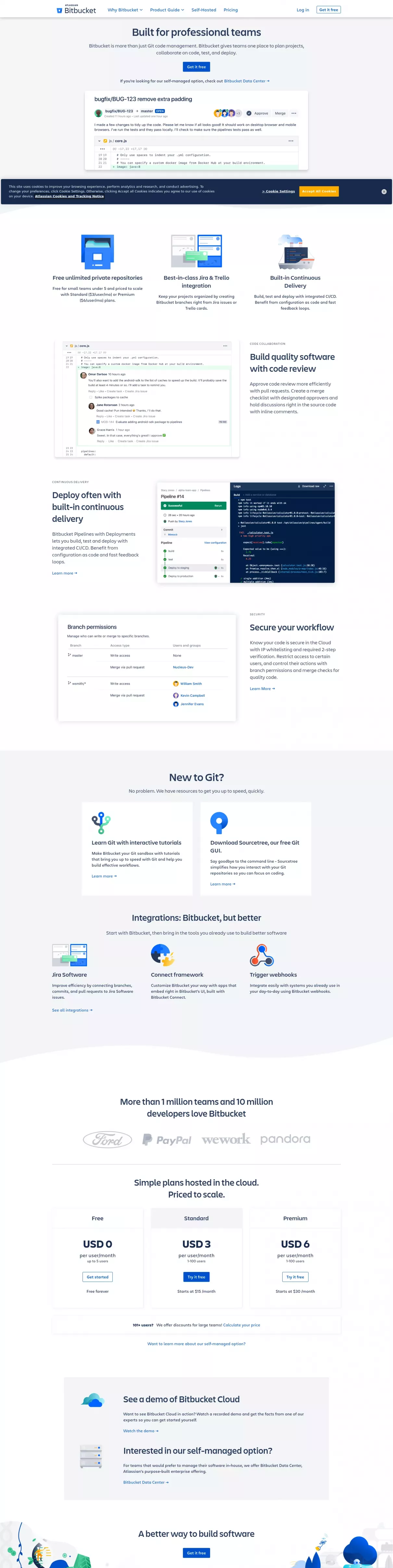 Plain web design by bitbucket