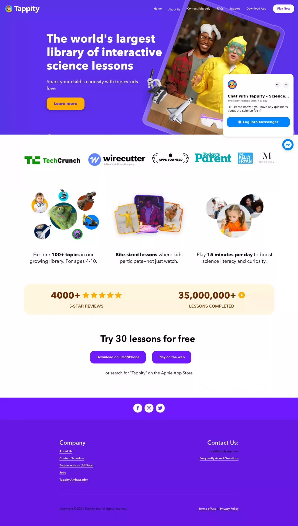 Tappityapp Web Design screenshot