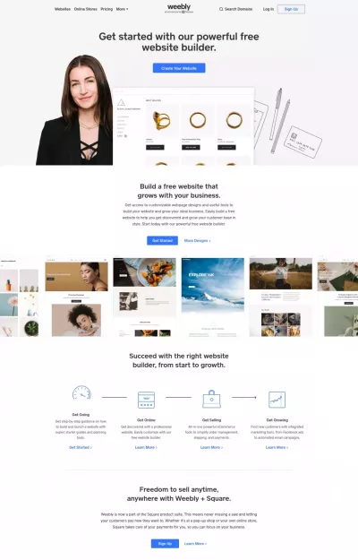 Weebly website design screenshot